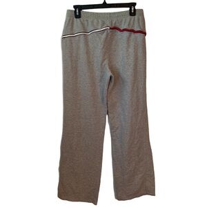 Vintage Tommy Hilfiger Drawstring Heather Grey Wide Leg Sweatpants Medium Lounge